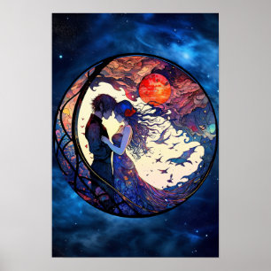 Poster av par Faux-glasskikt