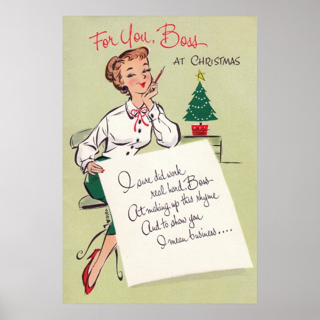 Poster av party-dekanter för julretro (Framsidan)