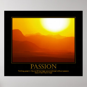 Poster av passion Motivational Desert Sunset