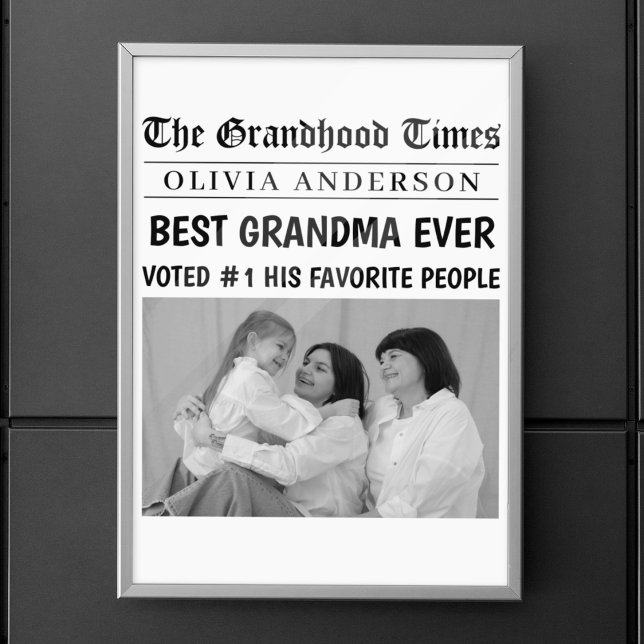 Poster av personlig Newspaper | Bästa mormor någon (Skapare uppladdad)