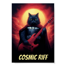Poster av personligens bandrum | Funny Sci-Fi Cat