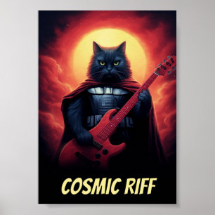 Poster av personligens bandrum Funny Sci-Fi Cat