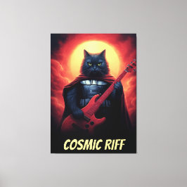 Poster av personligens bandrum | Funny Sci-Fi Cat Canvastryck