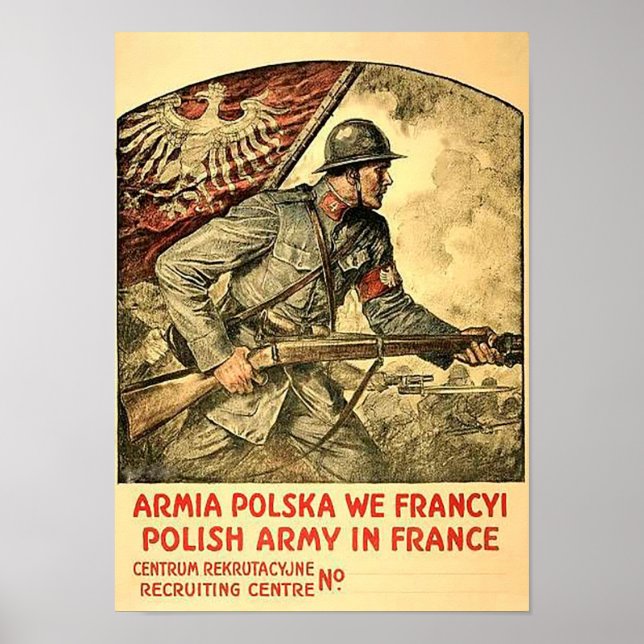 Poster av polsk propaganda under WW1 (Framsidan)