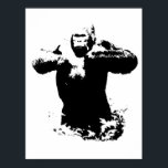 Poster av pop Art Gorilla Beating Chest<br><div class="desc">Stil Modern Bilder för djurdatorer - Software av Snyggt</div>