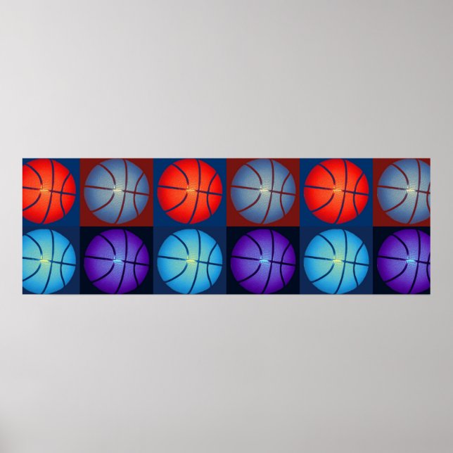 Poster av poppart Basketball Panoramic (Framsidan)