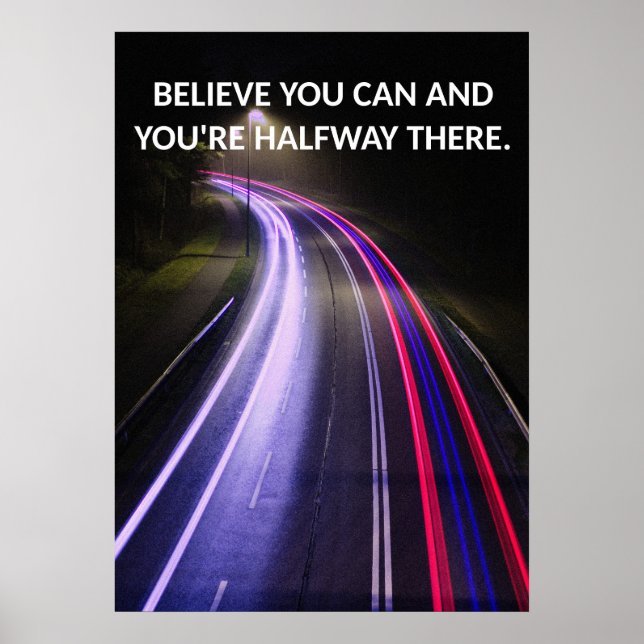 Poster av positiv Mindset Motivering Quote (Framsidan)