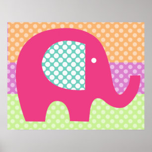 Poster av pricken Elephant Nursery