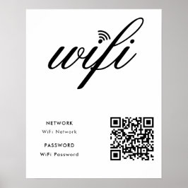 Poster av QR-kod för WiFi-nätverk med anpassningsb