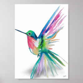 Poster av Rainbow Hummingbird Premium Canvas (5x7)