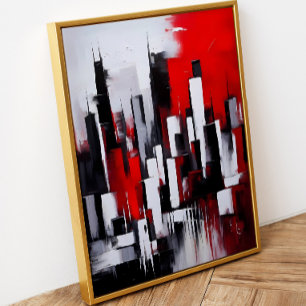 Poster av Red City Framework Art