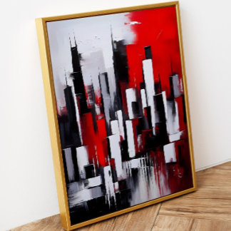 Poster av Red City Framework Art