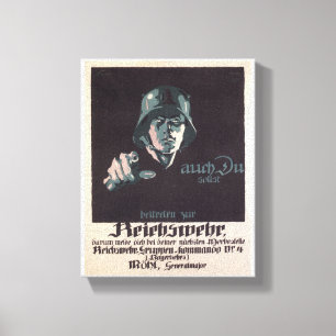 Poster av Reich Army Propaganda Canvastryck