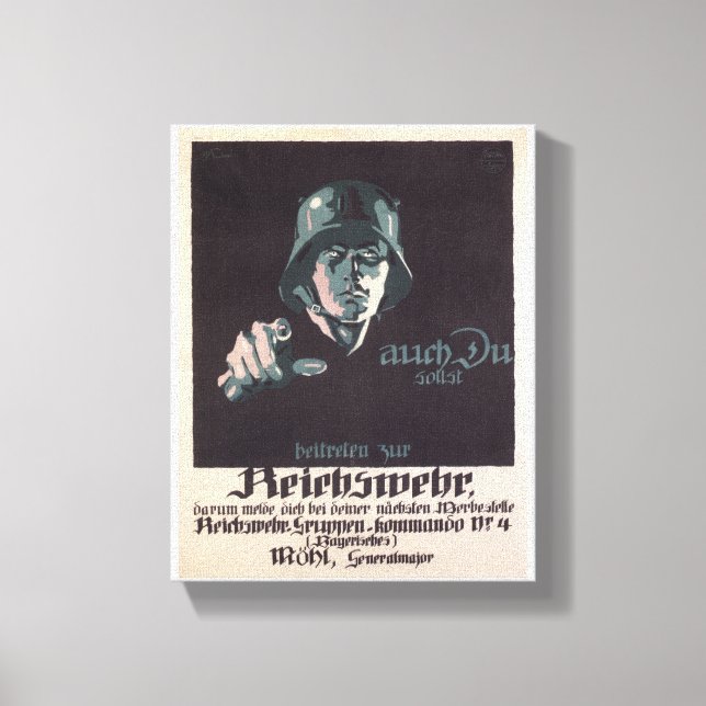 Poster av Reich Army Propaganda Canvastryck (Framsida)