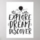 Poster av resefunktion Utforska Dream Discover (Framsidan)