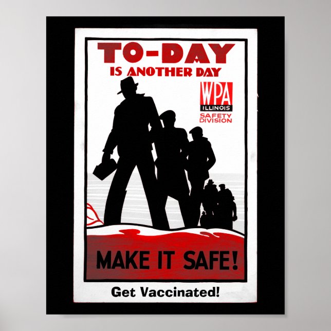 Poster av Retro Safety poster/ Pro vaccin (Framsidan)