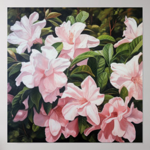 Poster av rosa Gardenias Flower Art Print