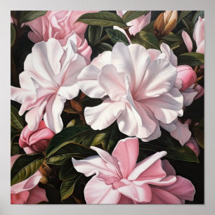 Poster av rosa Gardenias Flower Art Print