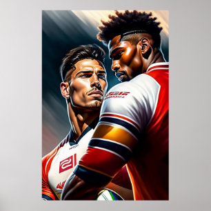 Poster av Rugby Players Art