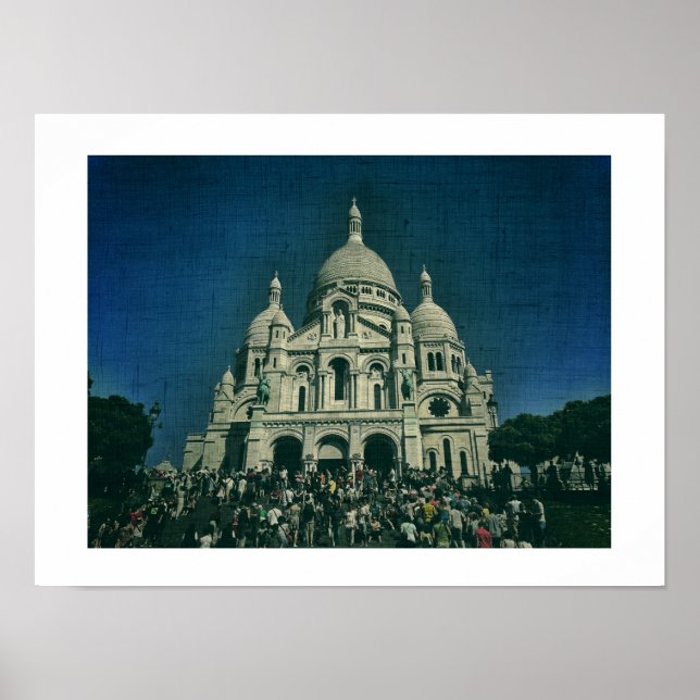 Poster av Sacré-Coeur Montmartre Canvas Paris (Framsidan)