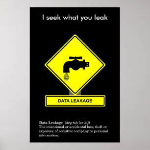 Poster av säkerhetsmedvetenhet om dataläckage