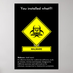 Poster av säkerhetsmedvetenhet om skadlig kod