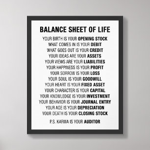 Poster av saldo Lakan i Life Funny Accounting