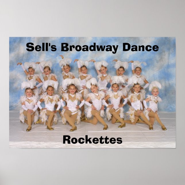 Poster av säljens Broadway Dance Rockettes (Framsidan)
