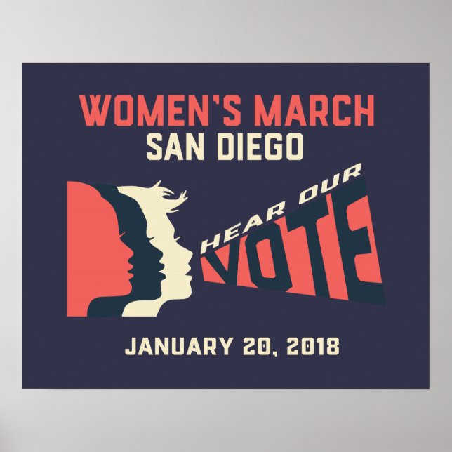 Poster av San Diego-Officiellen mars (Framsidan)