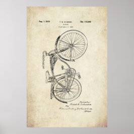 Poster av Schwinn Bicycle Patent