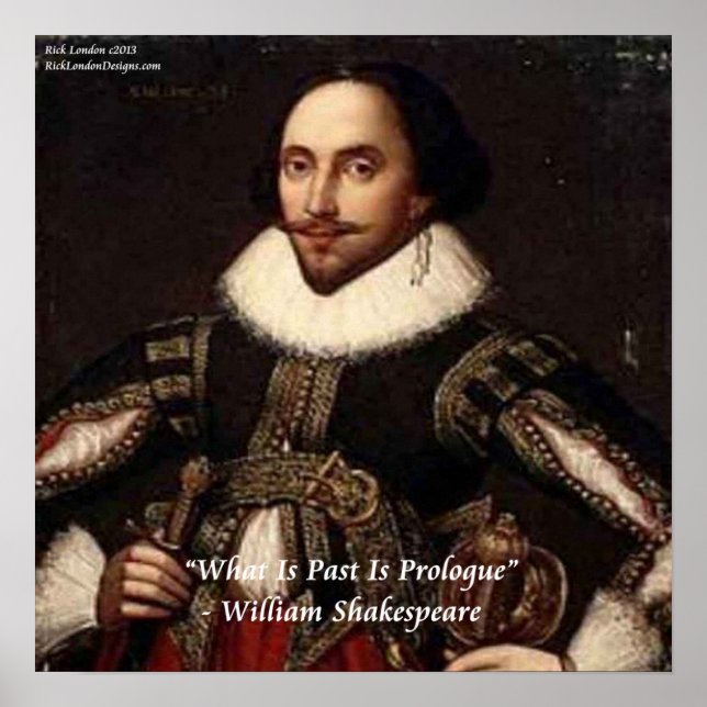 Poster av Shakespeare och "Past/Prolog"-offert (Framsidan)