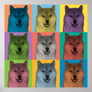 Poster av Shiba Inu Pop-Art