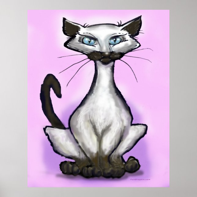 Poster av siamesisk katt (Framsidan)