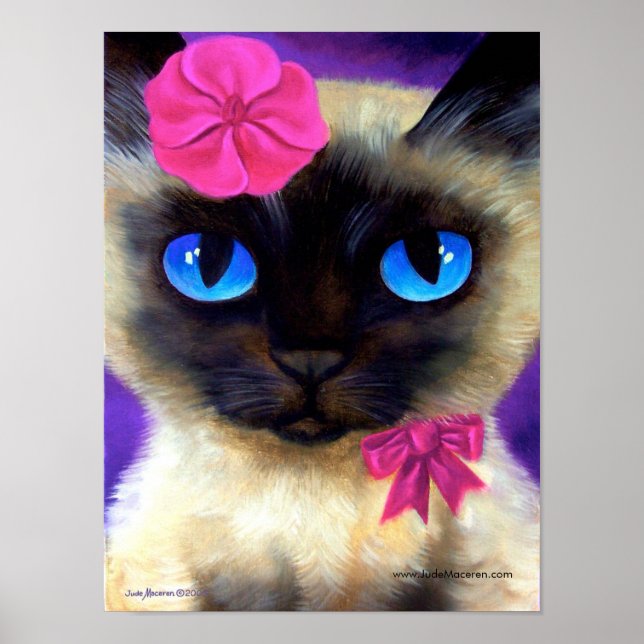 Poster av siamesisk katt - 155 CHARMING (Framsidan)