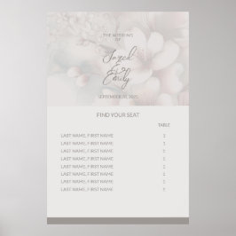 Poster av sittplatsplan för bröllop