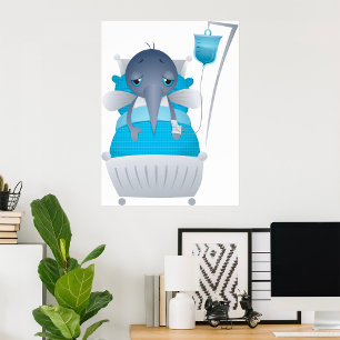 Poster av sjuksköterska på sjukhus