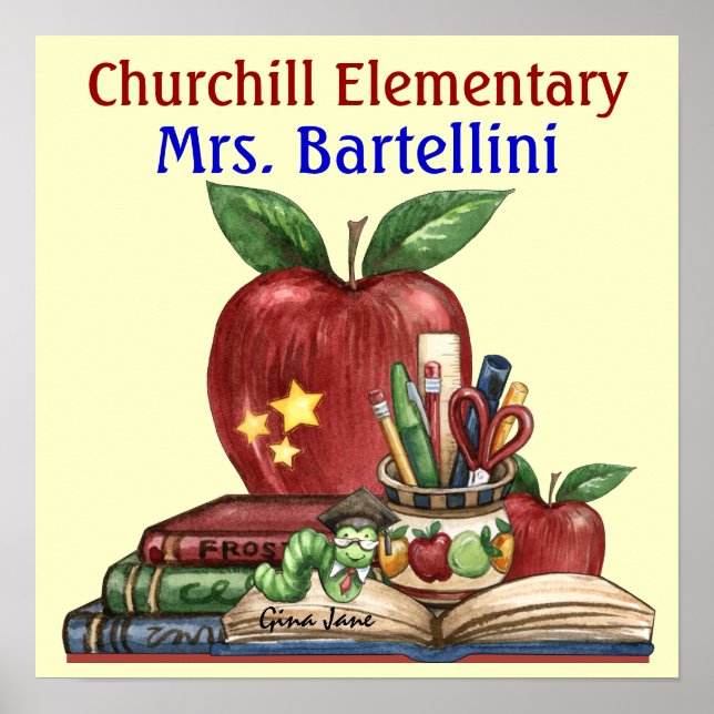 Poster av skola/lärare/klassrum - SRF (Framsidan)