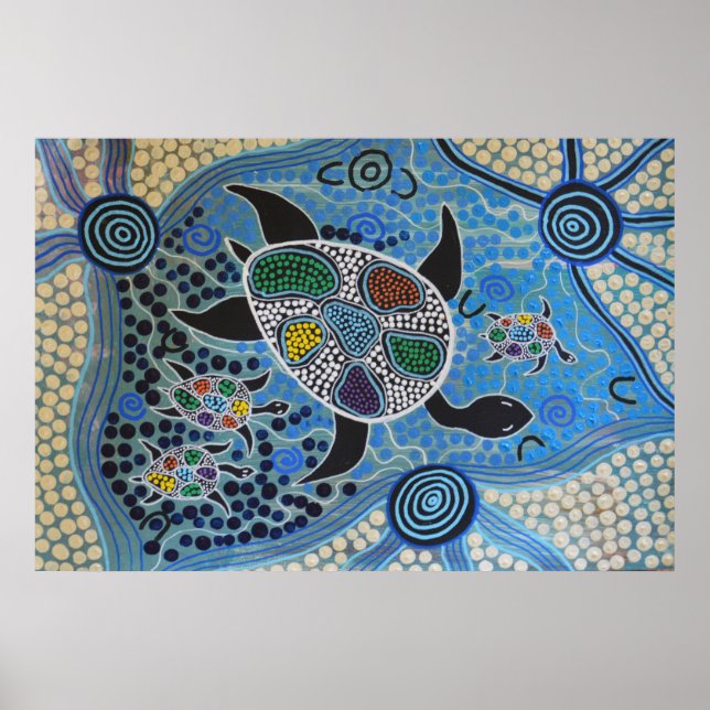 Poster av sköldpadda Mor (Framsidan)