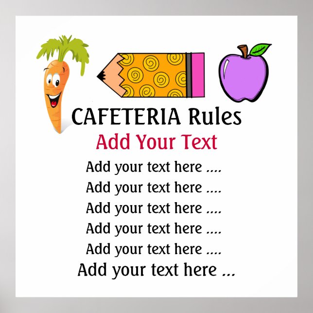 Poster av skolkafeteria - SRF (Framsidan)