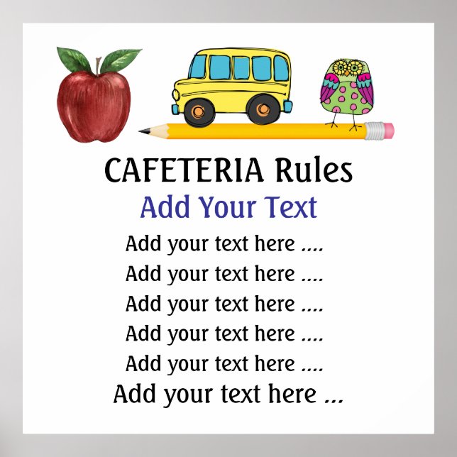 Poster av skolkafeteria - SRF (Framsidan)