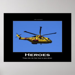 Poster av sök- och Räddingens helikoptermotiv