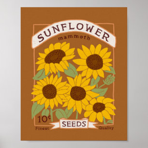 Poster av solrosfrö