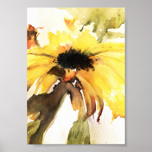 Poster av solrossolspel från Canvas Gloss (5x7) (Framsidan)