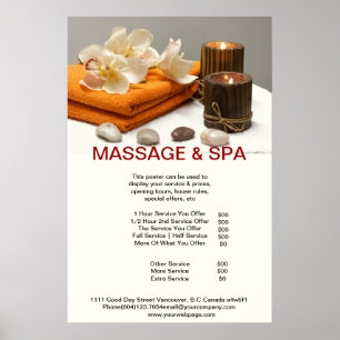 Poster av spa-massage Beauty Salon Candle