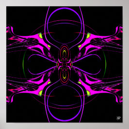 Poster av spindelfjäril (pareidolia)