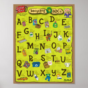Poster av SpotKins Recycling ABCs School Classroom
