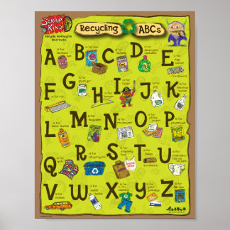 Poster av SpotKins Recycling ABCs School Classroom