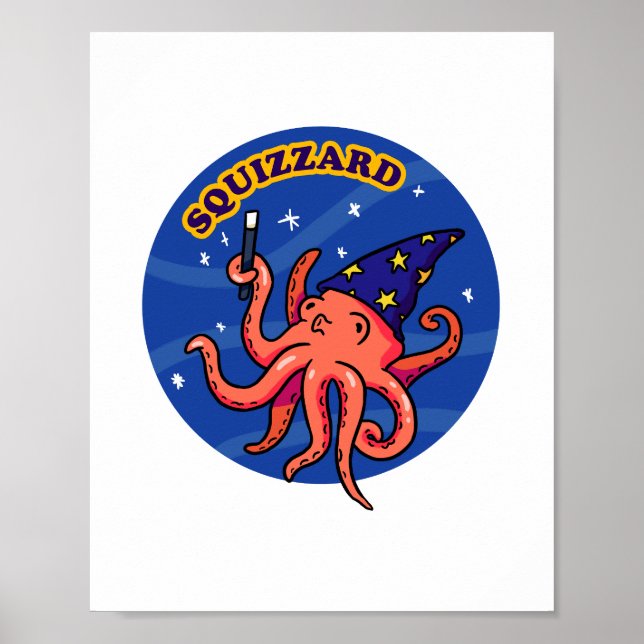 Poster av Squizzard Funny Magic Animal Pun (Framsidan)