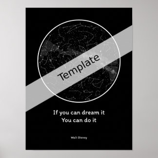 Poster av StarMap360 - 30 x 40 cm personlig himmel