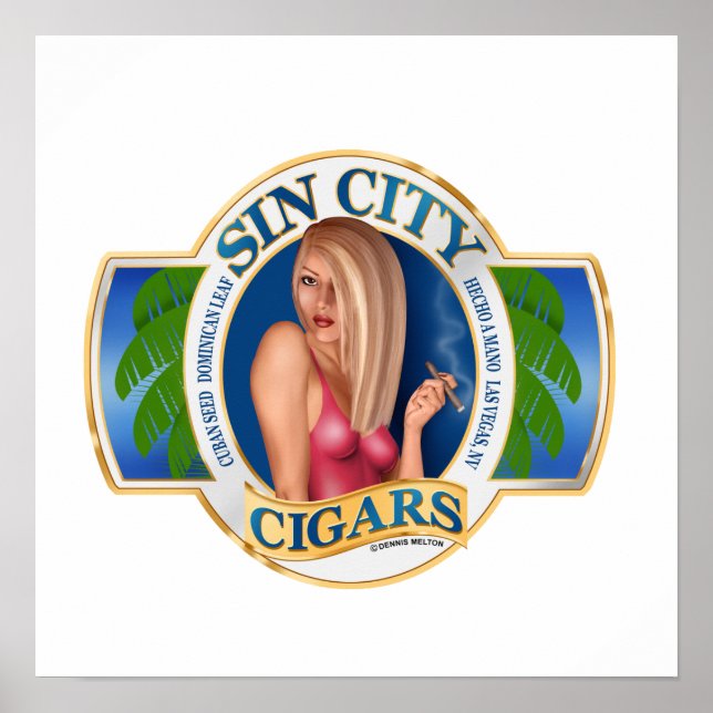 Poster av stora cigarrer (Framsidan)